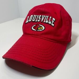 Louisville cardinals strap back hat logo on front go cards on the back pre-owned